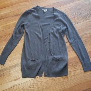 Heather Grey snap cardigan
